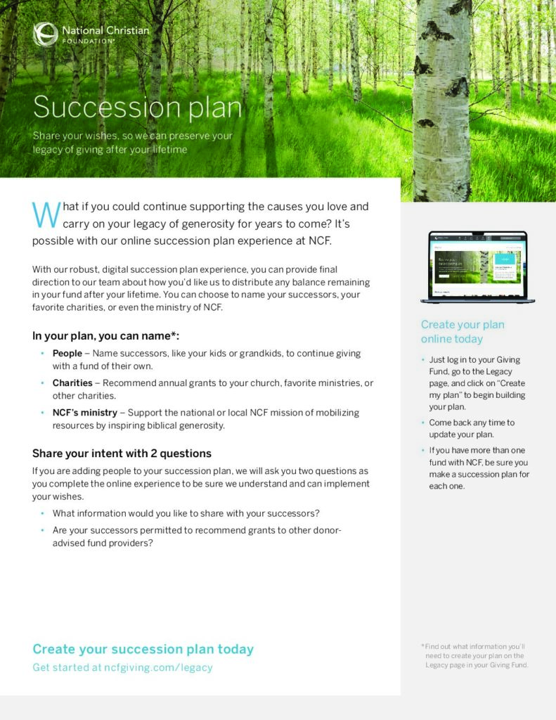 Succession plan